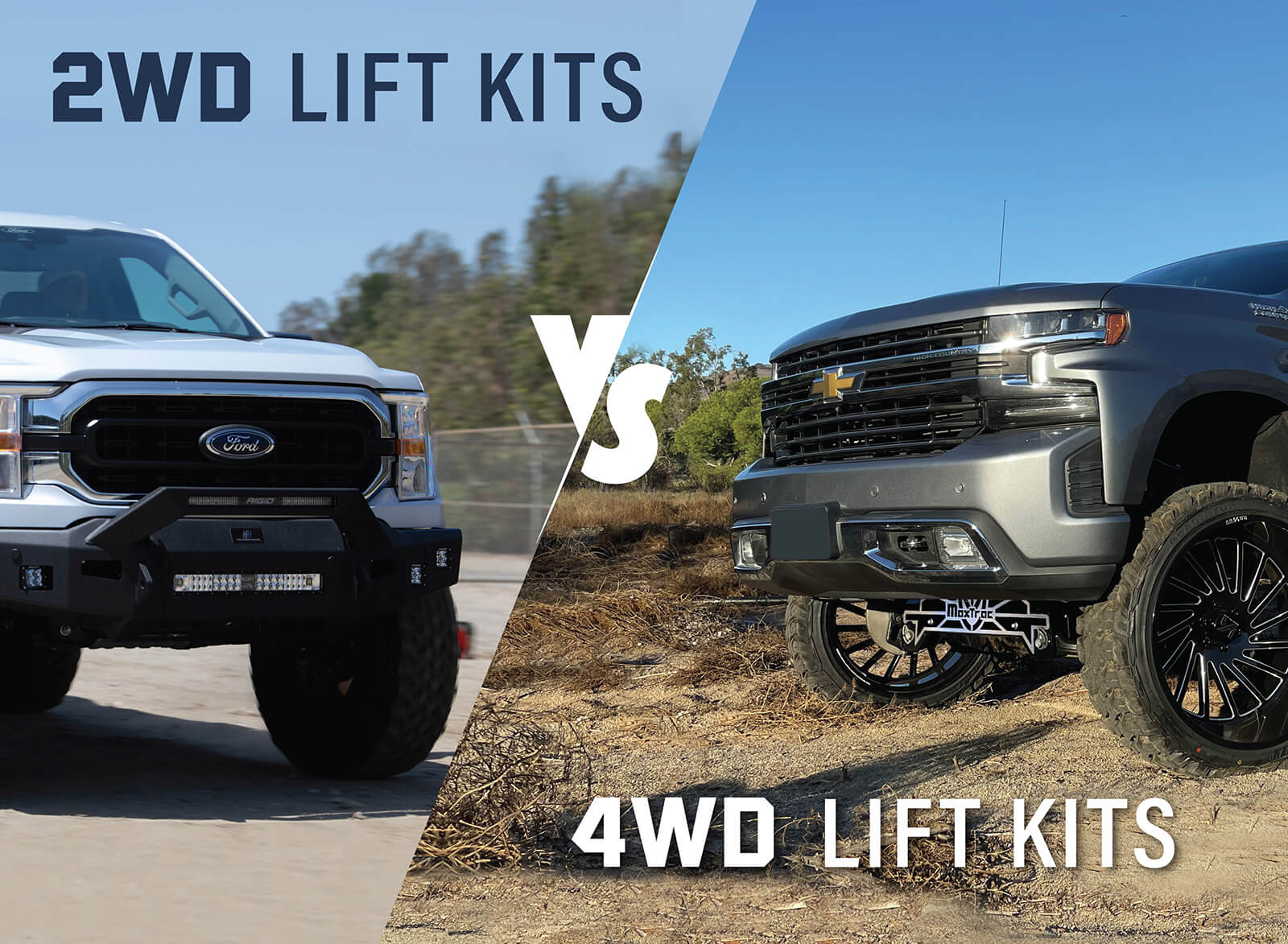 Difference between 2wd vs. 4wd Lift Kits