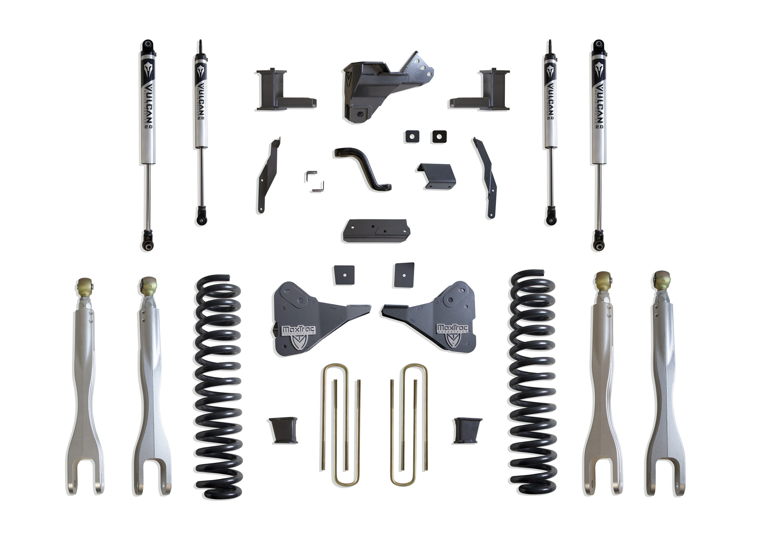 2023-2026 F-250/F-350 4WD DIESEL 8" LIFT KIT W/ 4-LINKS (VULCAN IFP SHOCKS)