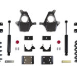 2014-2018 SILVERADO/SIERRA 1500 2WD/4WD 3"/5" LOWERING KIT (SPINDLES/COILS, EXT/CREW CAB, CAST STEEL ARMS)