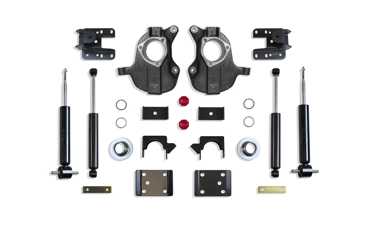 2016-2018 SILVERADO/SIERRA 1500 2WD/4WD 3"/5" - 4"/6" LOWERING KIT (SPINDLES/STRUTS) (STAMPED/ALUM ARMS)