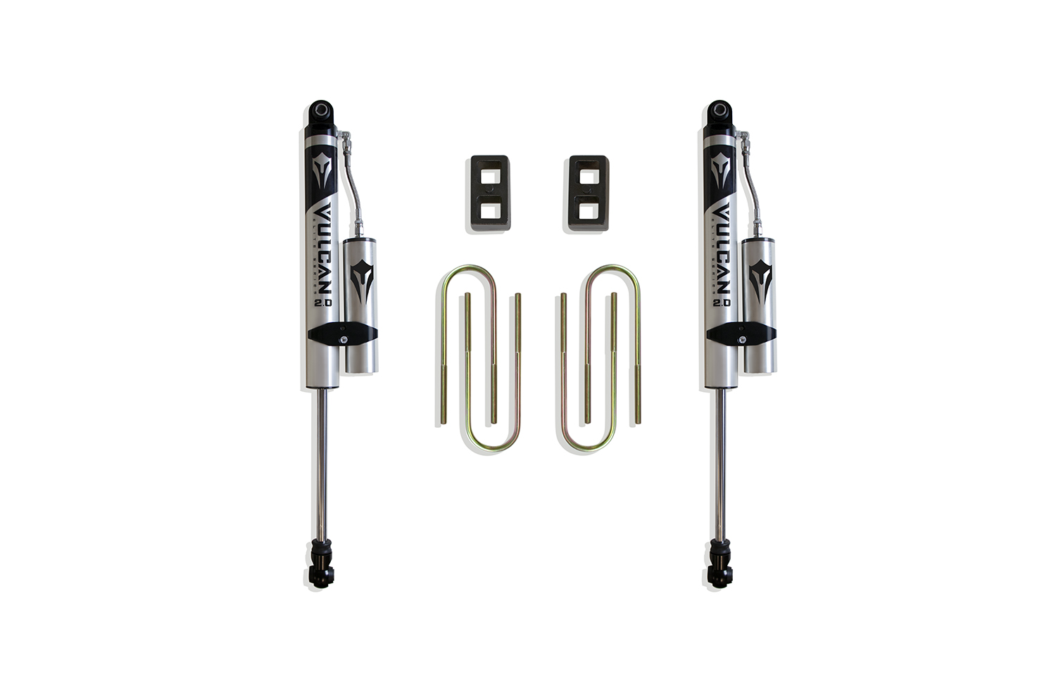 2002-2008 RAM 1500 (5-LUG) 2WD 2" REAR LIFT BOX KIT W/ VULCAN RESERVOIR SHOCKS