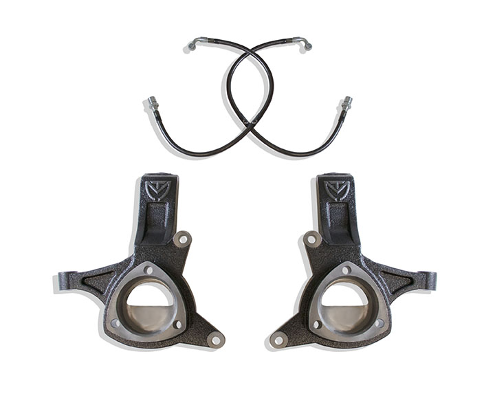 2016-2018 SILVERADO/SIERRA 1500 2WD | 2015-2020 GM SUV 2WD 5" LIFT SPINDLES W/ BRAKE LINES (STAMPED STEEL/ALUM. ARMS)