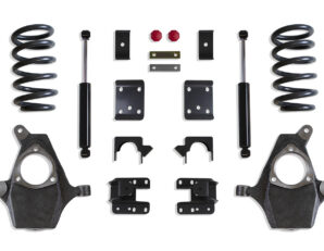 2007-2013 SILVERADO/SIERRA 1500 2WD/4WD 4"/6" LOWERING KIT (COILS/SPINDLES, EXT/CREW CAB) (CAST STEEL ARMS)