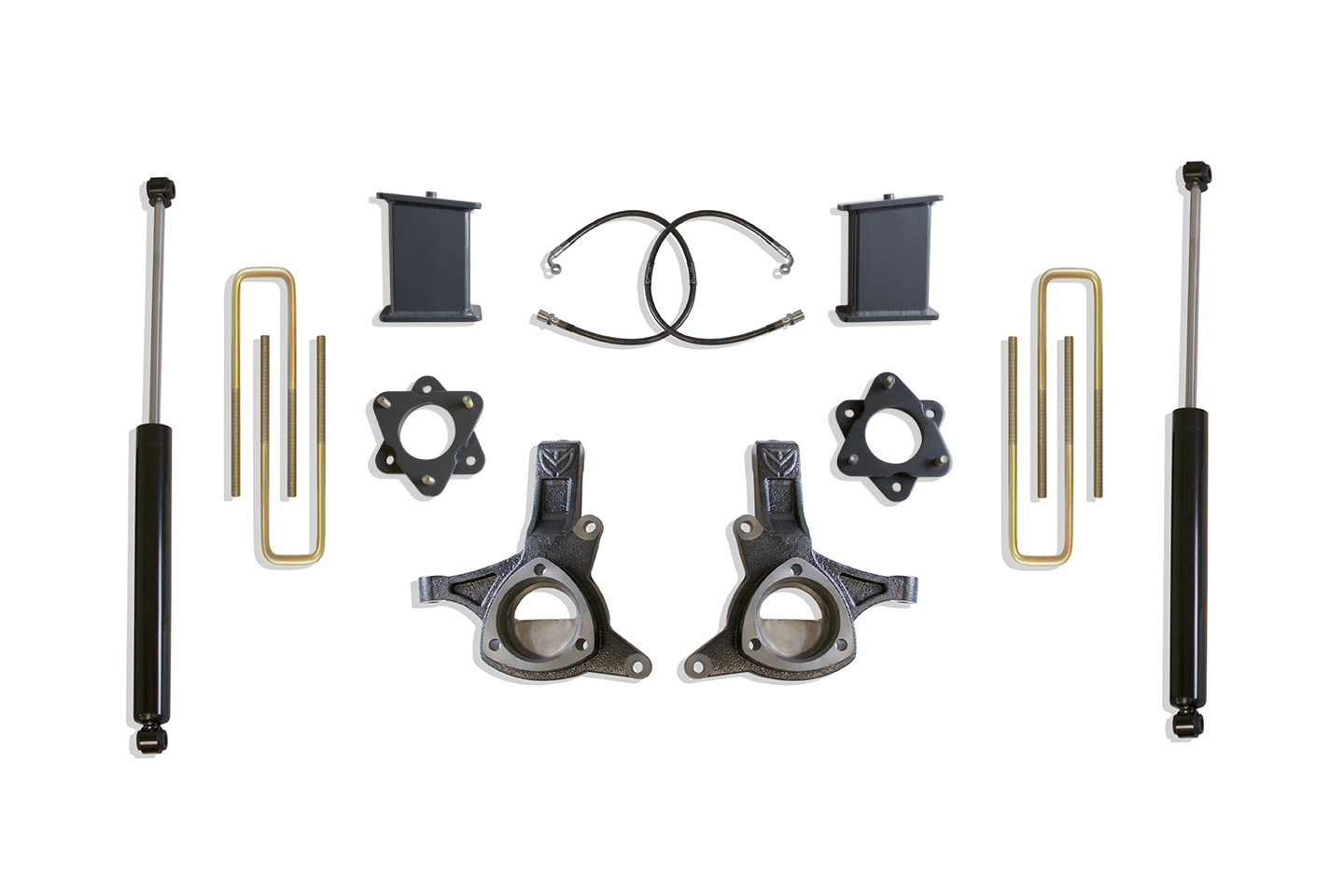 2007-2016 SILVERADO/SIERRA 1500 2WD 7.5" LIFT KIT (MAX TRAC SHOCKS) (CAST STEEL ARMS)