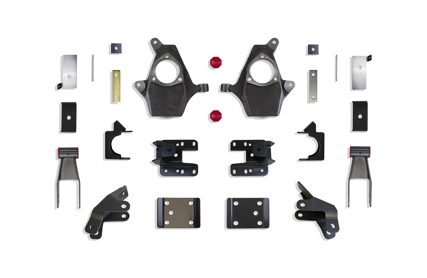 2014-2016 SILVERADO/SIERRA 1500 2WD/4WD 2"/4" LOWERING KIT (MAGNERIDE MODELS) (SPINDLES, CAST STEEL ARMS)