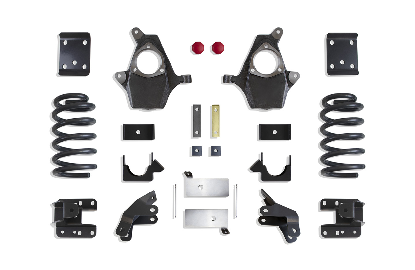 2014-2018 SILVERADO/SIERRA 1500 2WD/4WD 3"/5" LOWERING KIT (MAGNERIDE, EXT/CREW CAB, CAST STEEL ARMS)