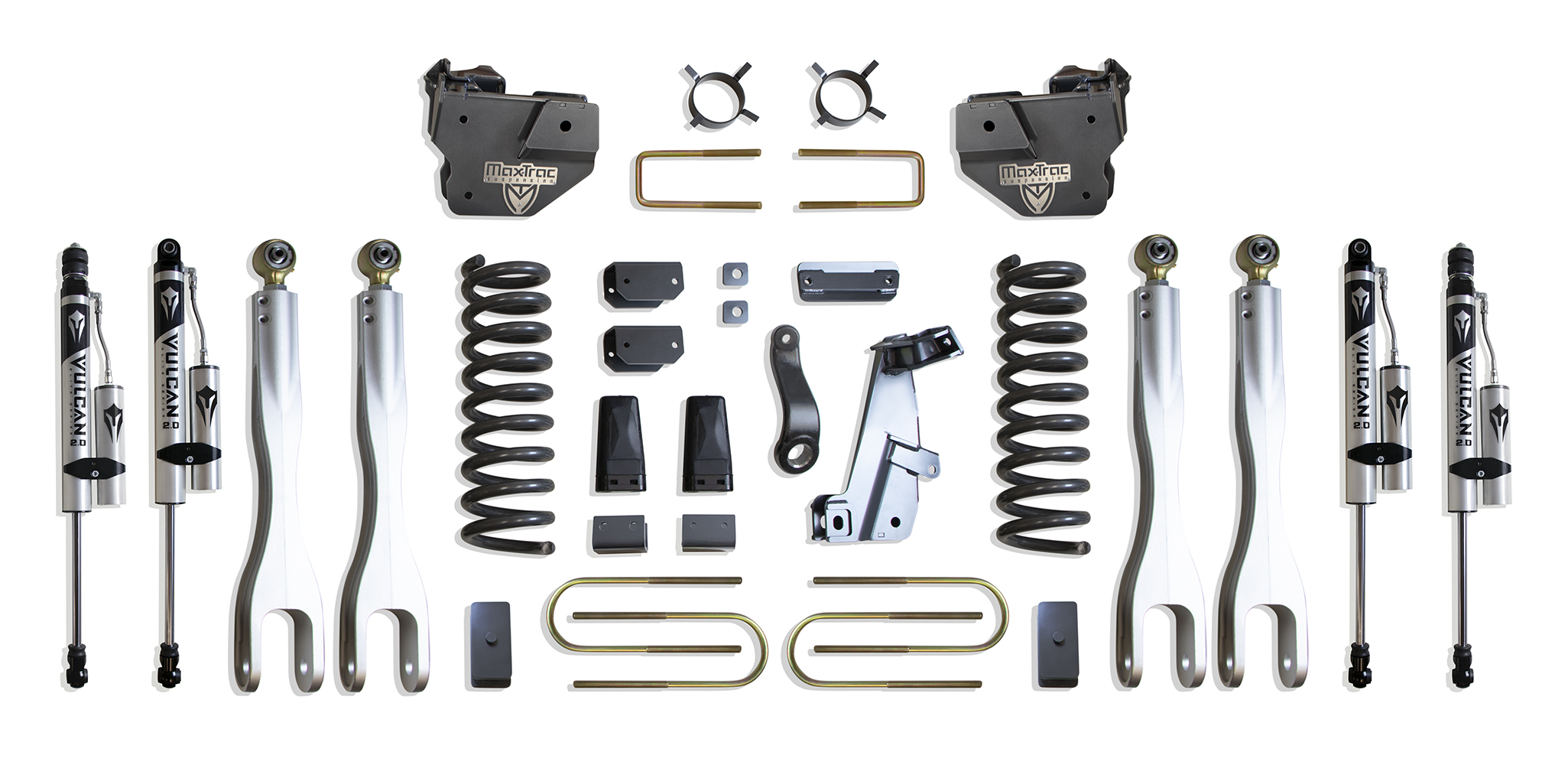 2013-2018 RAM 3500 4WD DIESEL 8" LIFT KIT W/ 4-LINKS (VULCAN RESERVOIR SHOCKS)
