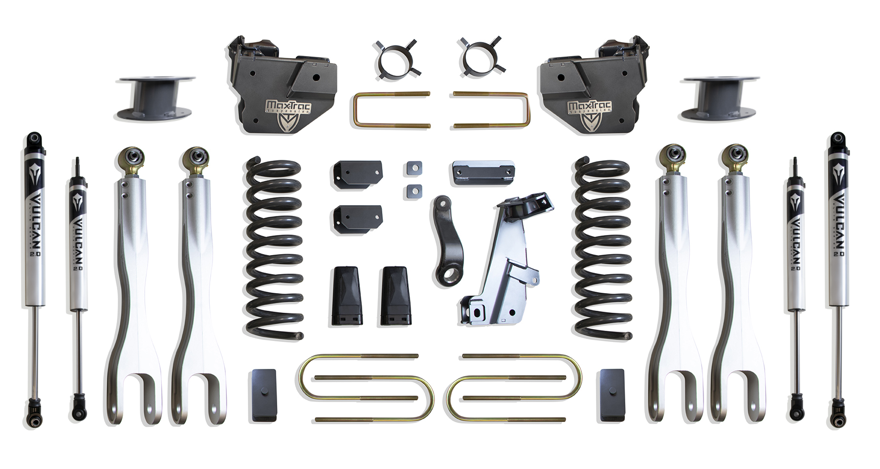 2013-2018 RAM 3500 4WD DIESEL 6" LIFT KIT W/ 4-LINKS (VULCAN SHOCKS) (FACTORY REAR AIR RIDE)