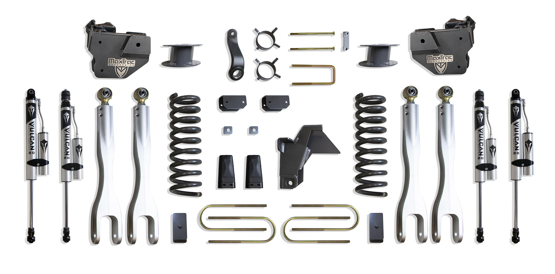 2019-2026 RAM 3500 4WD DIESEL 6" LIFT KIT W/ 4-LINKS (VULCAN RESERVOIR SHOCKS) (FACTORY REAR AIR RIDE)