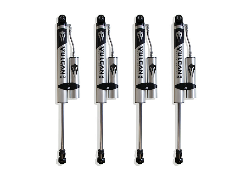2020-2026 JEEP GLADIATOR F&R VULCAN SERIES RESERVOIR SHOCKS - 4.5" LIFT HEIGHT