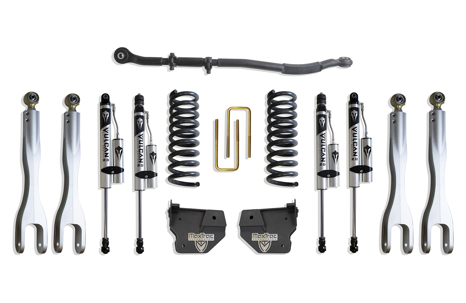 2013-2026 RAM 3500 4WD DIESEL 2.5" LIFT KIT W/ 4-LINKS (VULCAN RESERVOIR SHOCKS)