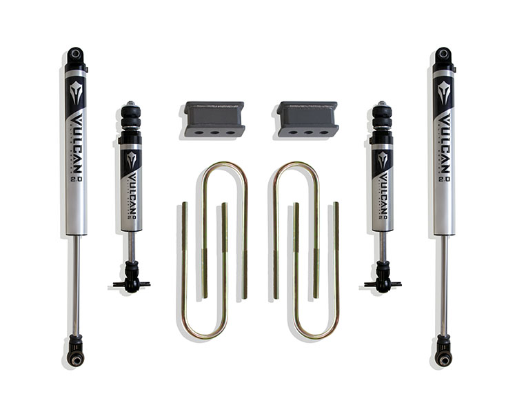 2003-2008 RAM 3500 2WD 2.5" REAR LIFT BOX KIT (4.125" X 16.5"" U-BOLTS) (DUALLY MODELS) (VULCAN IFP SHOCKS)