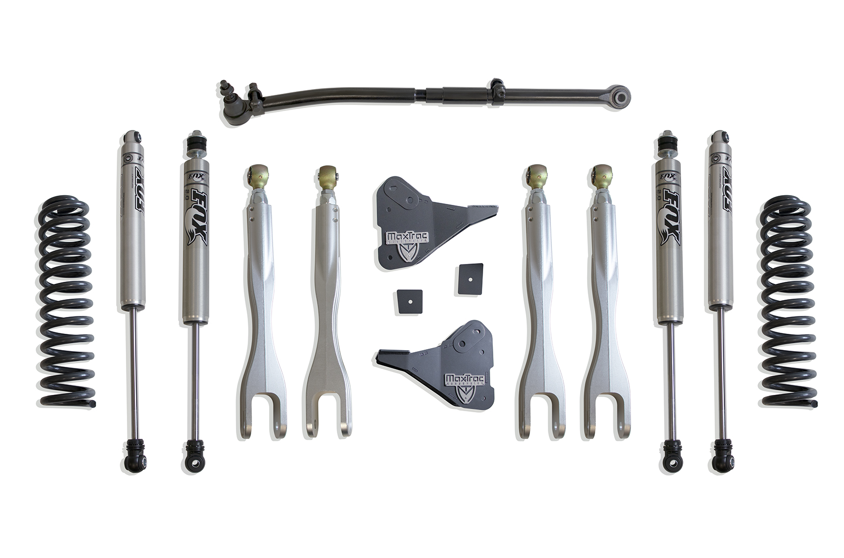 2023-2026 F-250/F-350 4WD DIESEL 2.5" COIL SPRING LEVELING KIT W/ 4-LINKS (FOX SHOCKS)