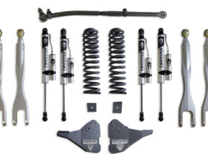2023-2026 F-250/F-350 4WD DIESEL 2.5" COIL SPRING LEVELING KIT W/ 4-LINKS (VULCAN RESERVOIR SHOCKS)