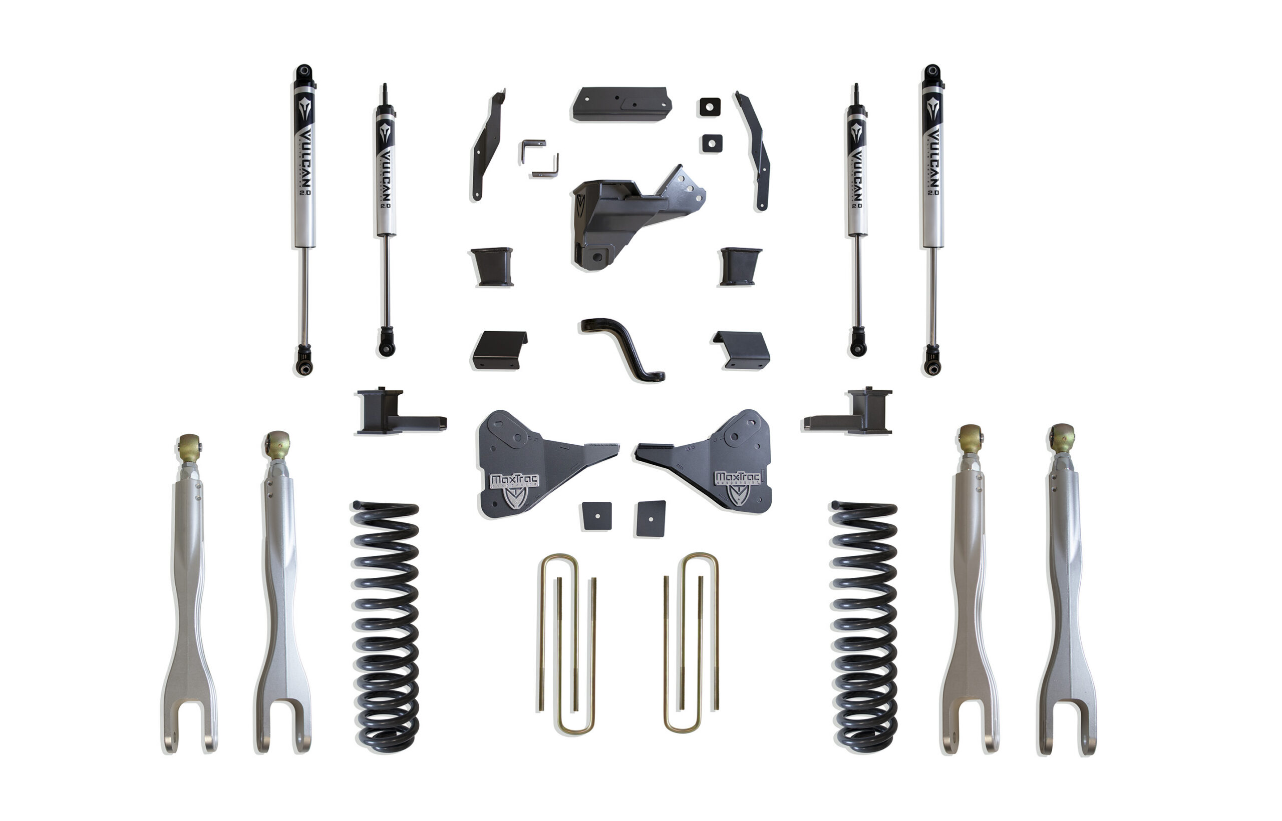 2023-2026 F-250/F-350 4WD DIESEL 4" LIFT KIT W/ 4-LINKS (VULCAN IFP SHOCKS)
