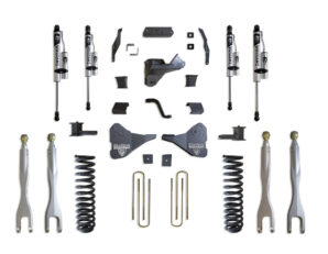 2023-2026 F-250/F-350 4WD DIESEL 4" LIFT KIT W/ 4-LINKS (VULCAN RESERVOIR SHOCKS)