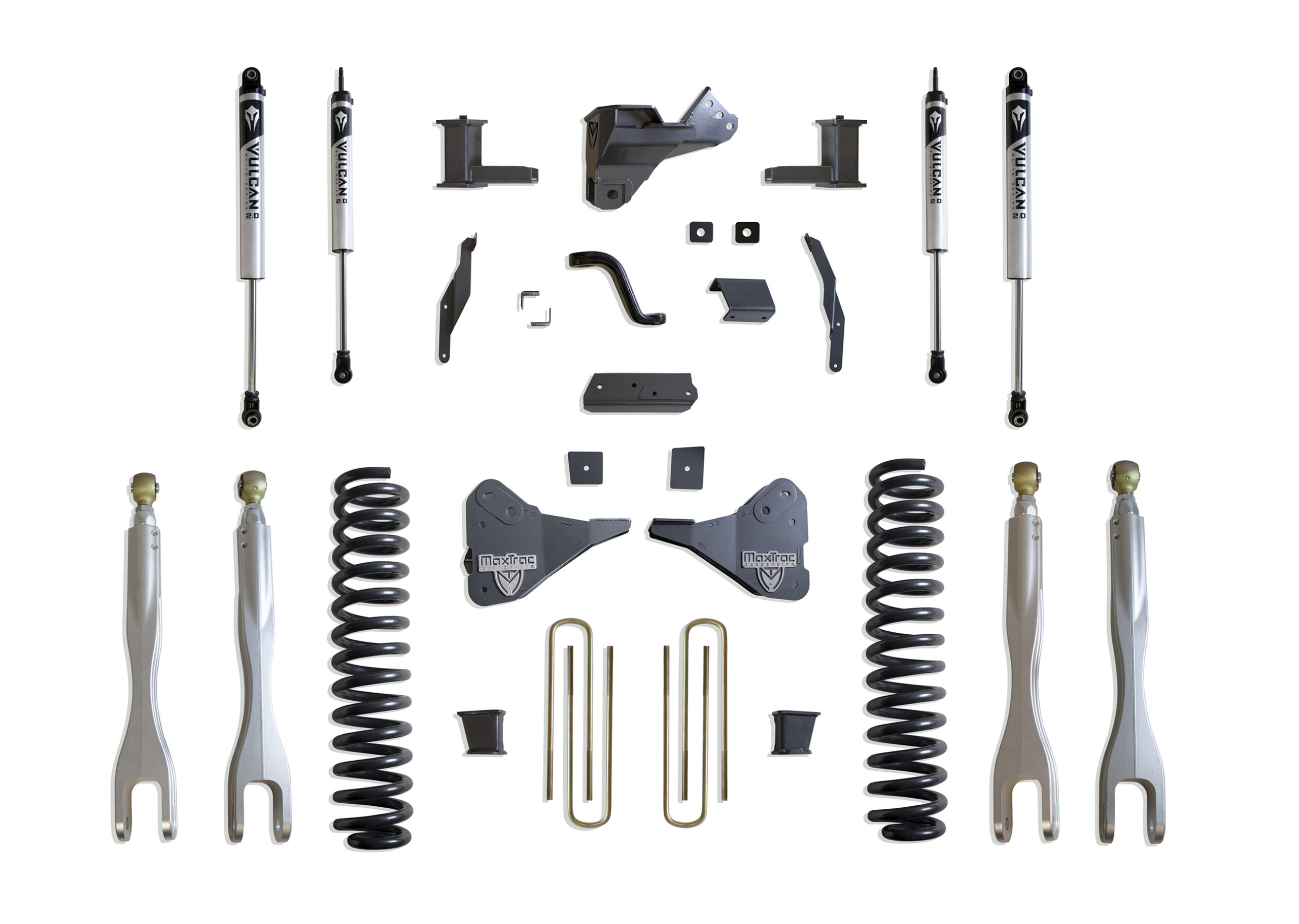 2023-2026 F-250/F-350 4WD DIESEL 8" LIFT KIT W/ 4-LINKS (VULCAN IFP SHOCKS)