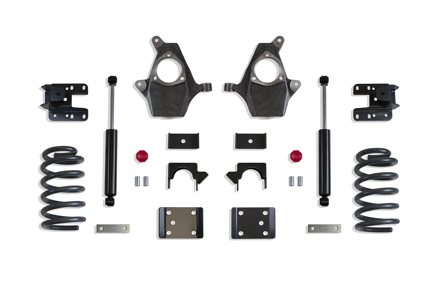 2007-2013 SILVERADO/SIERRA 1500 2WD/4WD 3"/5" LOWERING KIT (SPINDLES/COILS, SINGLE CAB)