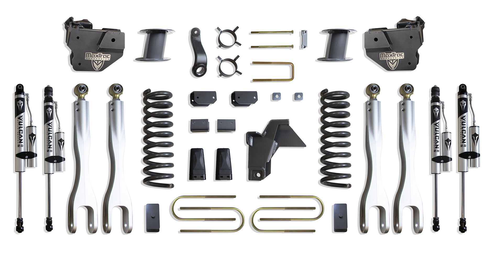 2019-2026 RAM 3500 4WD DIESEL 8" LIFT KIT W/ 4-LINKS (VULCAN RESERVOIR SHOCKS) (FACTORY REAR AIR RIDE)