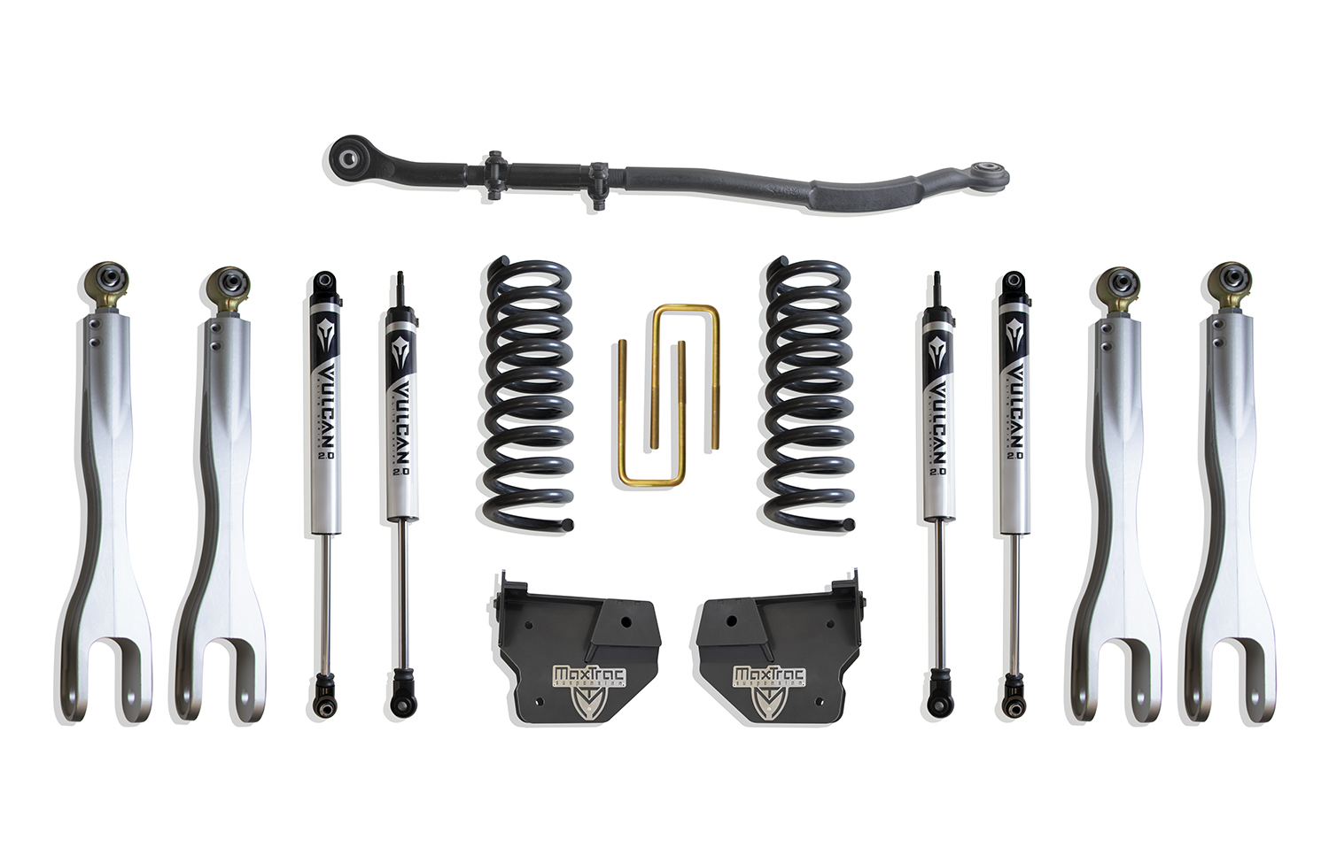 2013-2026 RAM 3500 4WD DIESEL 2.5" LIFT KIT W/ 4-LINKS (VULCAN SHOCKS)