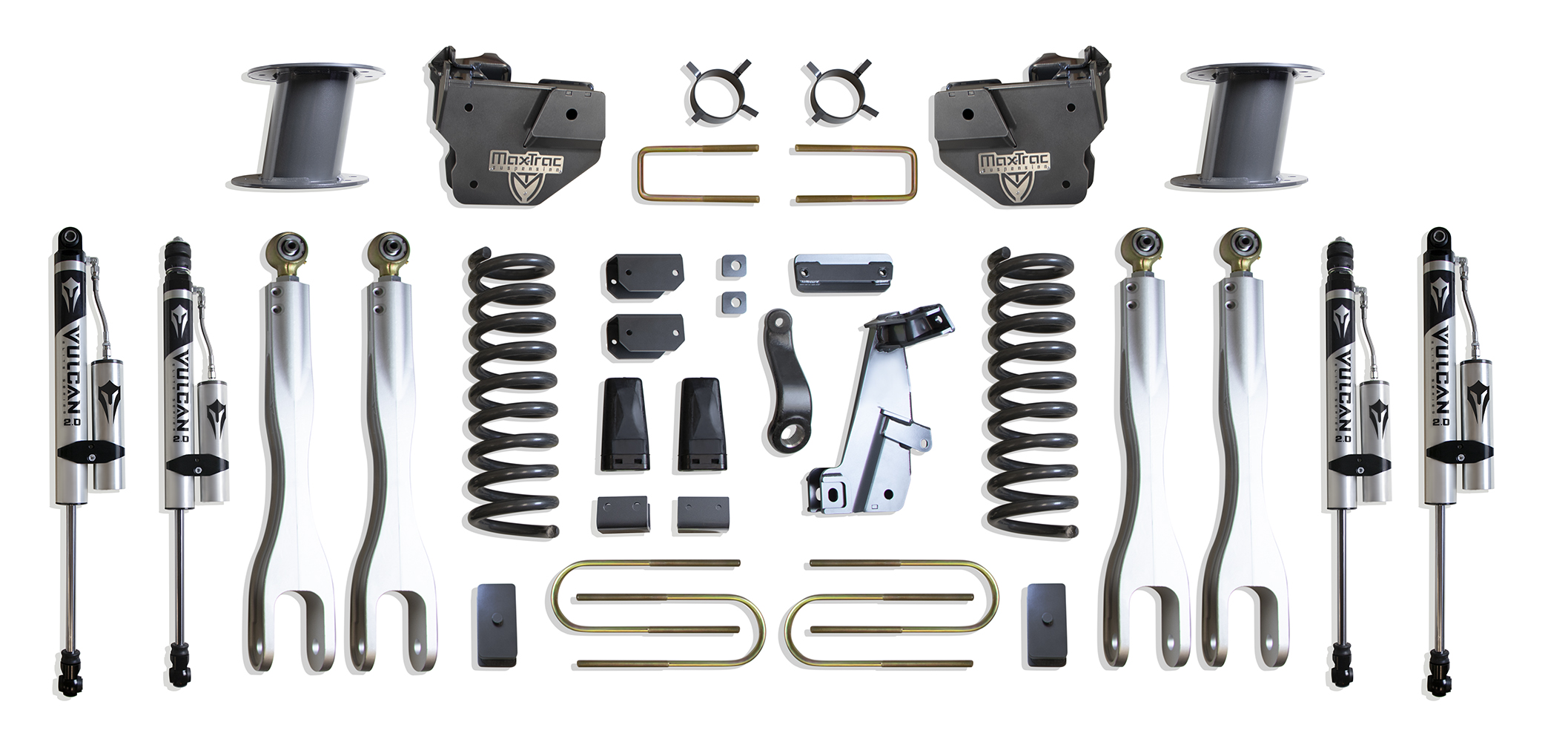 2013-2018 RAM 3500 4WD DIESEL 8" LIFT KIT W/ 4-LINKS (VULCAN RESERVOIR SHOCKS) (FACTORY REAR AIR RIDE)