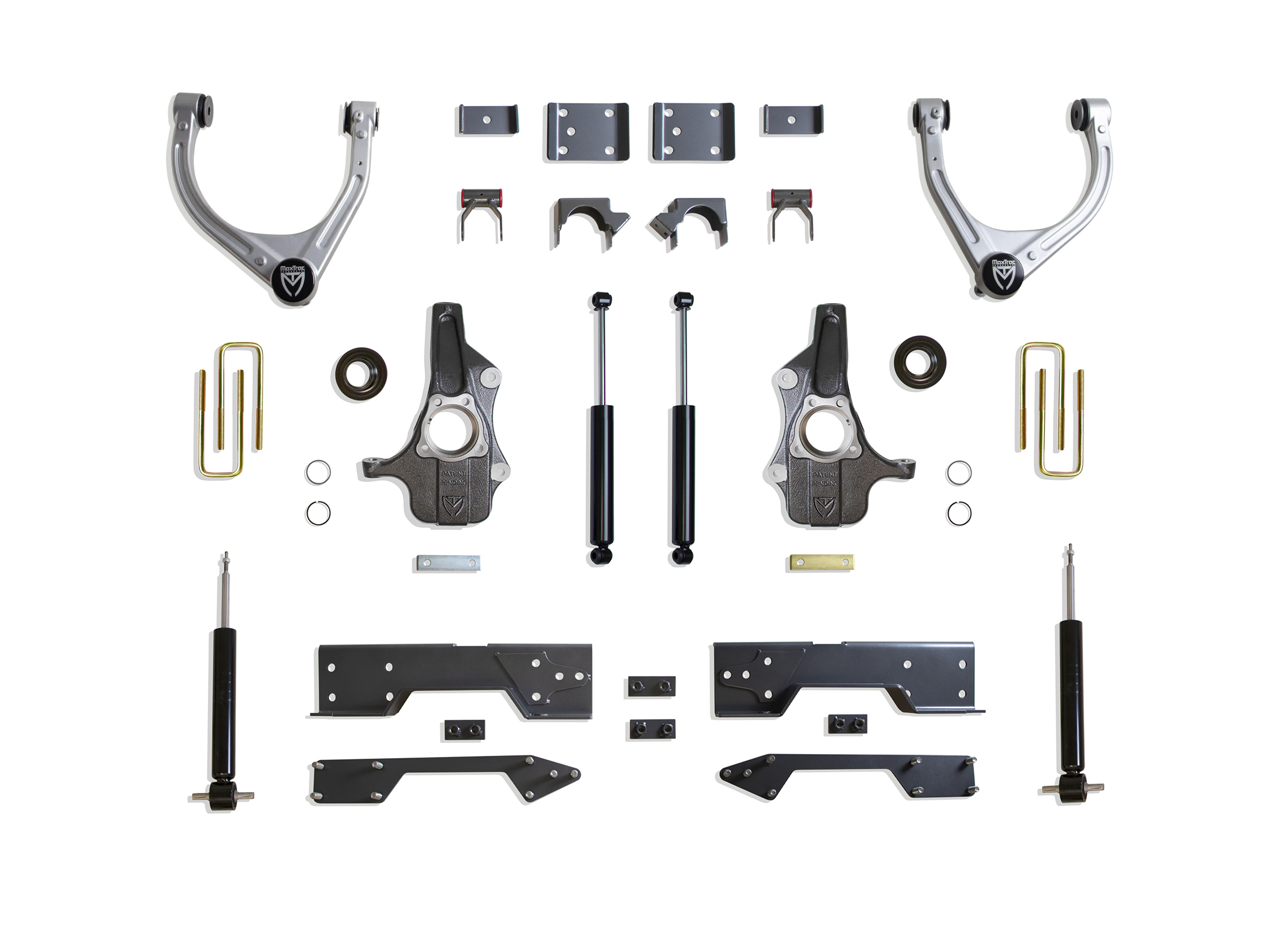 2019-2026 SILVERADO/SIERRA 1500 2WD/4WD 4"/6" LOWERING KIT W/ C-NOTCH (W/ CAMBER CORRECTION UCA'S)