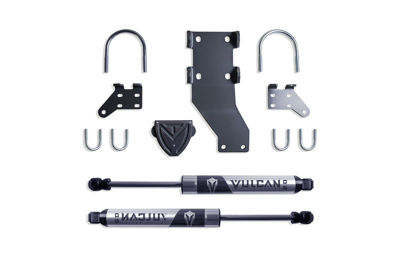 2017-2026 F-250/F-350 4WD DUAL STEERING STABILIZER KIT W/ VULCAN 2.0 SERIES STABILIZER SHOCKS