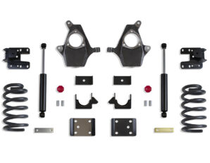 2014-2018 SILVERADO/SIERRA 1500 2WD/4WD 3"/5" LOWERING KIT (SPINDLES/COILS, SINGLE CAB, CAST STEEL ARMS)