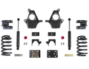 2014-2018 SILVERADO/SIERRA 1500 2WD/4WD 4"/6" LOWERING KIT (SPINDLES/COILS, SINGLE CAB, CAST STEEL ARMS)