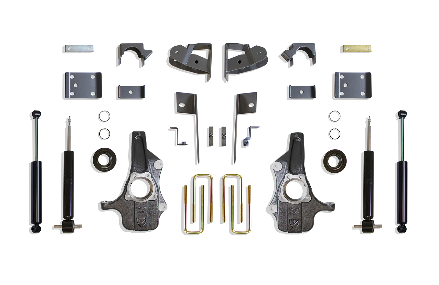 2019-2026 SILVERADO/SIERRA 1500 2WD/4WD 3"/5" LOWERING KIT (SPINDLES/STRUTS)
