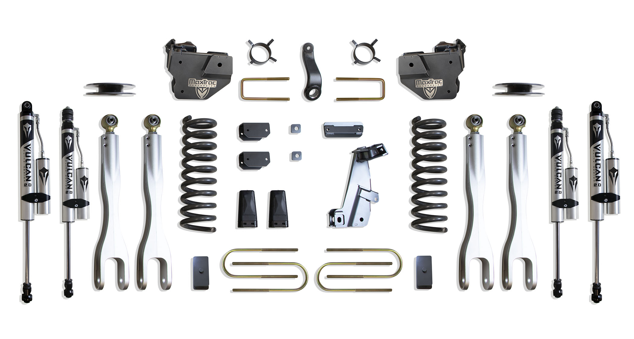 2013-2018 RAM 3500 4WD DIESEL 4" LIFT KIT W/ 4-LINKS (VULCAN RESERVOIR SHOCKS) (FACTORY REAR AIR RIDE)