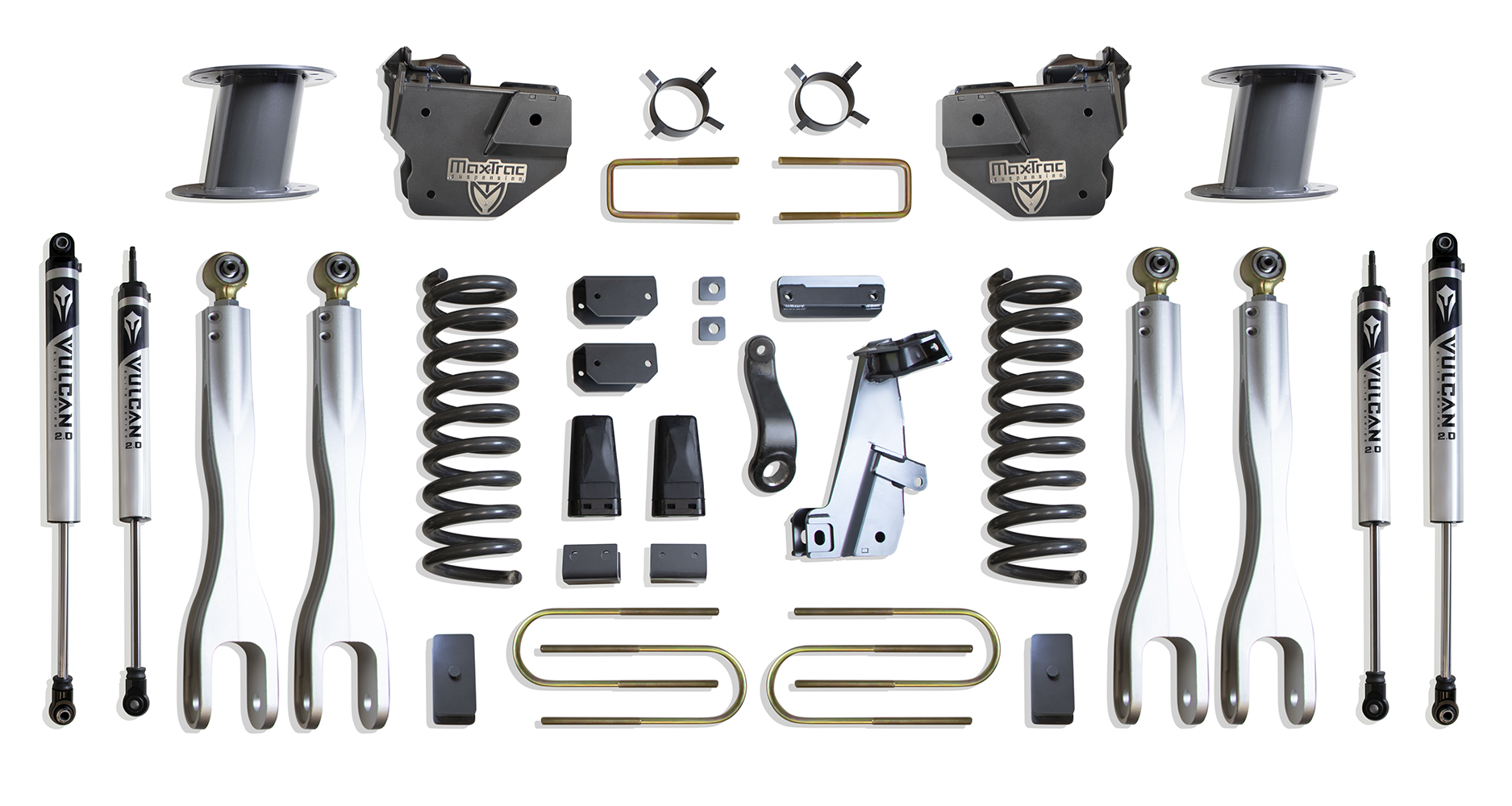 2013-2018 RAM 3500 4WD DIESEL 8" LIFT KIT W/ 4-LINKS (VULCAN SHOCKS) (FACTORY REAR AIR RIDE)