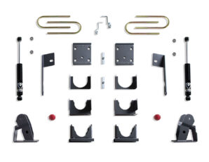 2019-2026 SILVERADO/SIERRA 1500 2WD/4WD 4" REAR LOWERING BOX KIT (MODELS W/ MONOLEAF REAR SPRING)